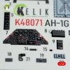 KELIK K48071 AH-1G INTERIOR 3D DECALS FOR ICM/SPECIALHOBBY KIT 1/48